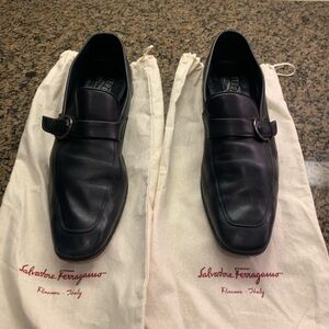 Salvatore Ferragamo Dark Leather Men's Loafers